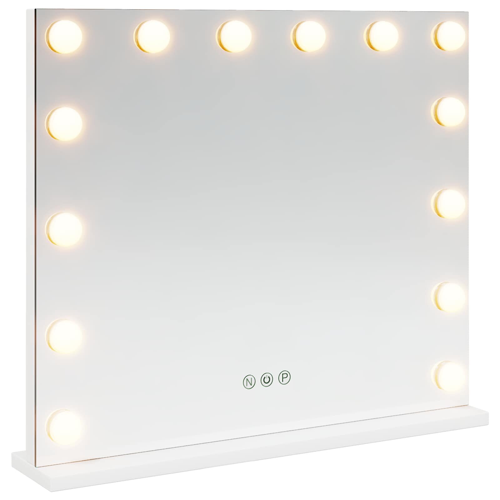 vidaXL LED Smink Tükör Fehér 50 x 10 x 44 cm Üveg és acél