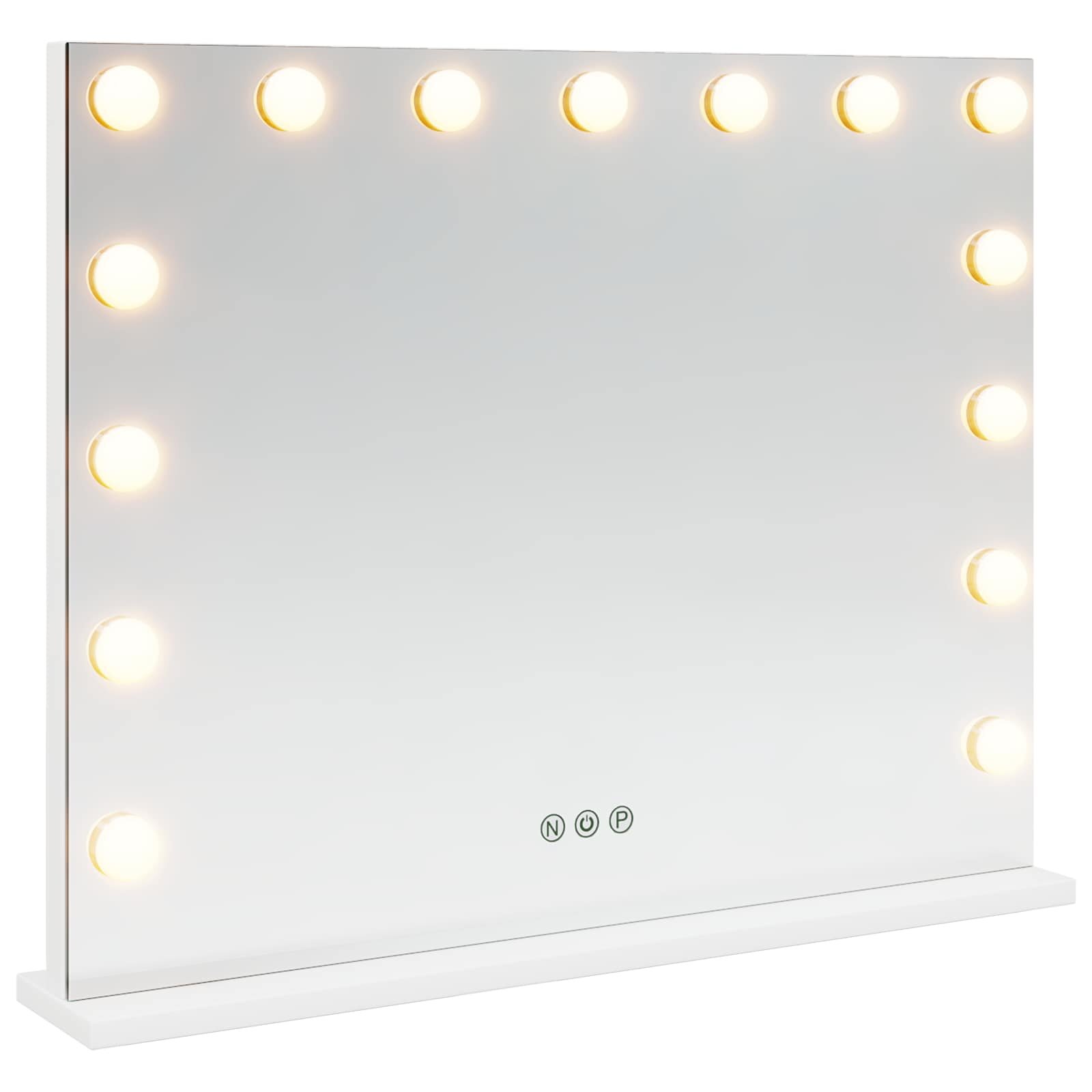 vidaXL LED Smink Tükör Fehér 58 x 10 x 47 cm Üveg és acél