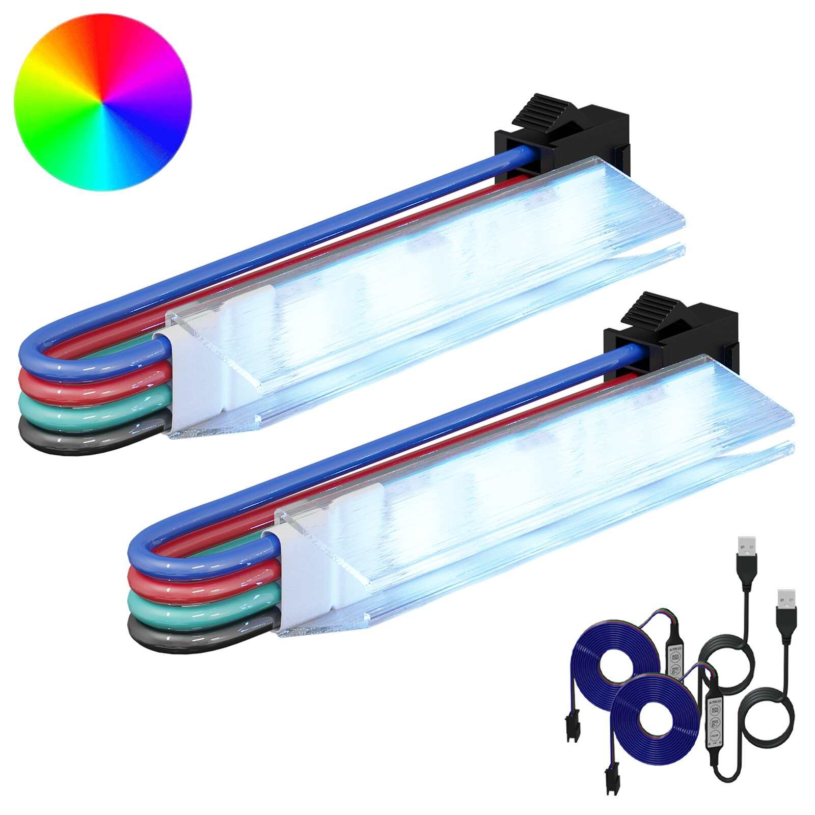 vidaXL LED szalag 2 db Fekete és Fehér Réz és műanyag