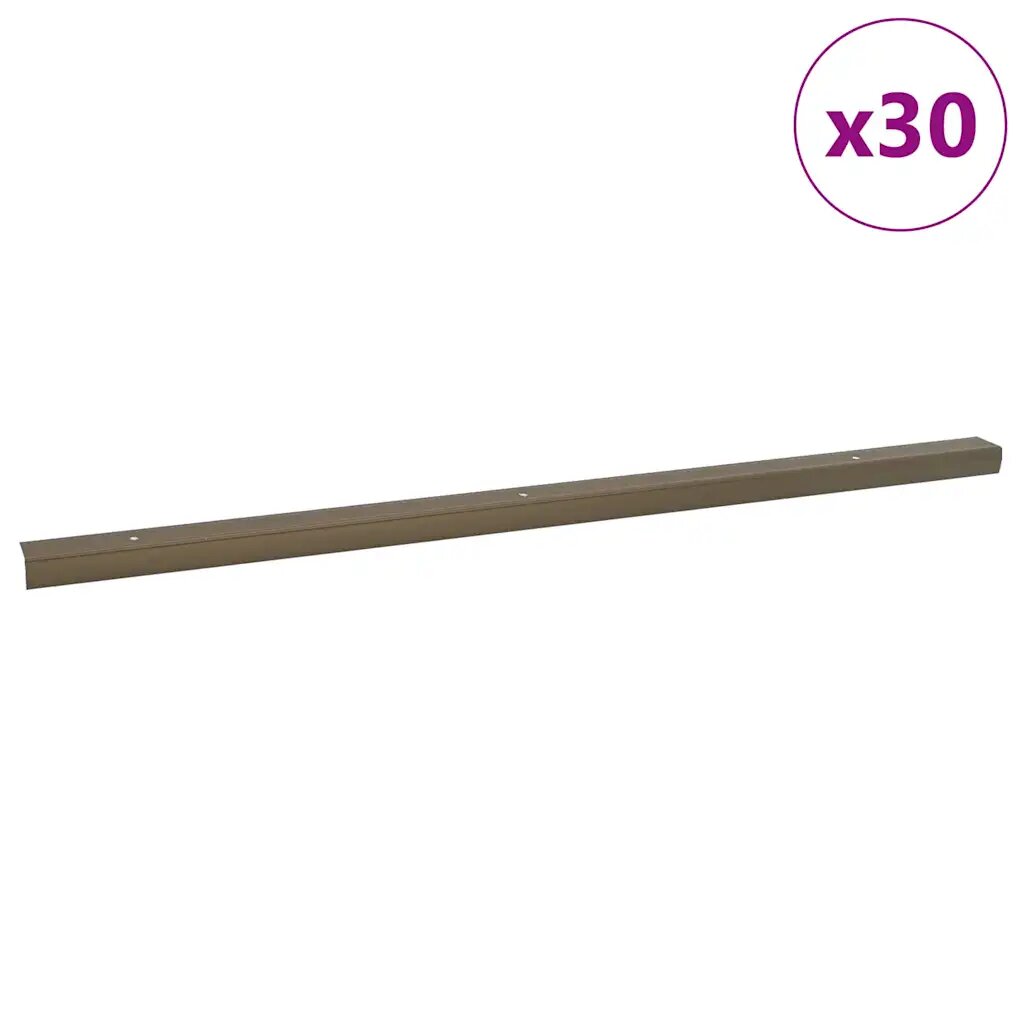 vidaXL Lépcsőélvédők 30 db Barna 67 x 3 x 2 cm Alumínium