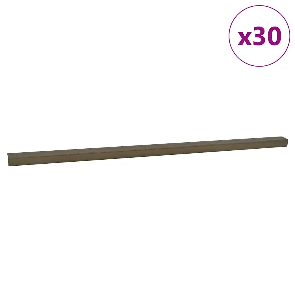 vidaXL Lépcsőélvédők 30 db Barna 67 x 3 x 2 cm Alumínium