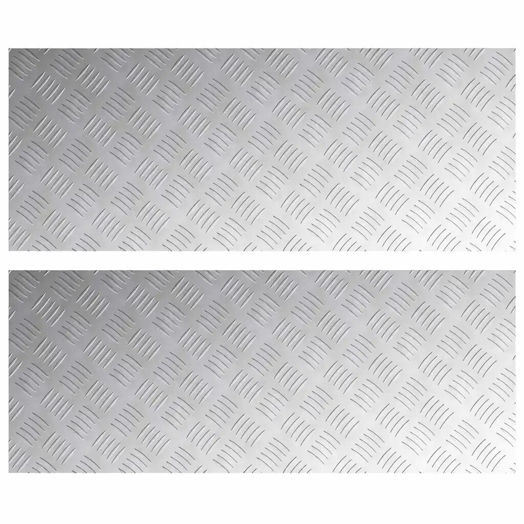 vidaXL Lépcsőfok 2 db 100 x 40 cm Ezüst Alumínium Négyszögletes