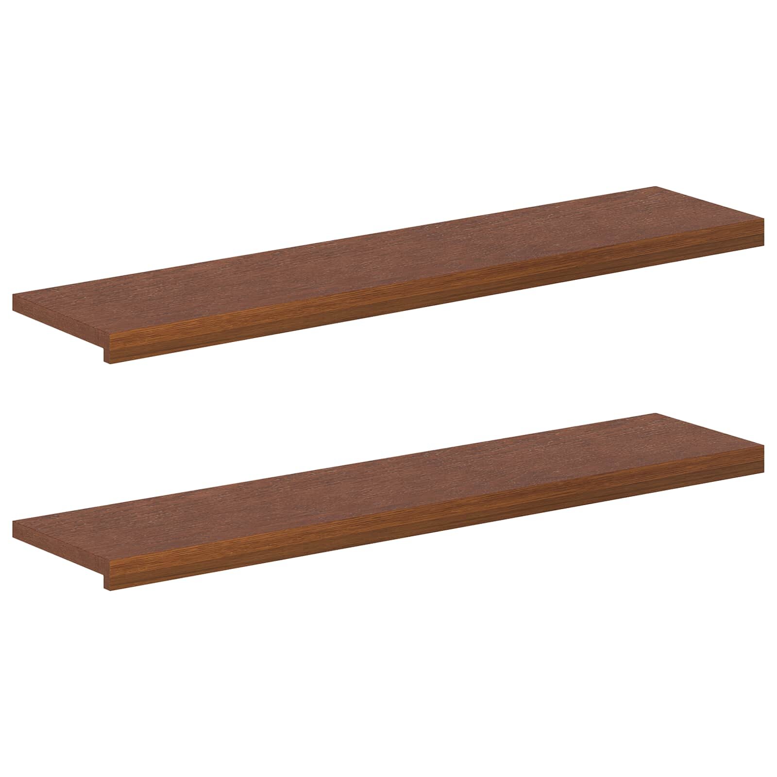 vidaXL Lépcsőfok 2 db 120 x 25 x 2 cm Sötét Barna Tömör Tölgyfa