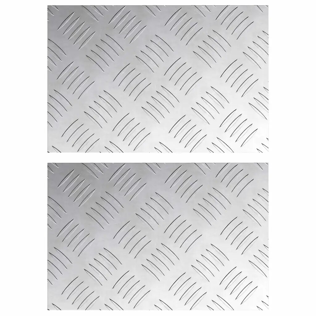 vidaXL Lépcsőfok 2 db 30 x 20 cm Ezüst Alumínium Négyszögletes