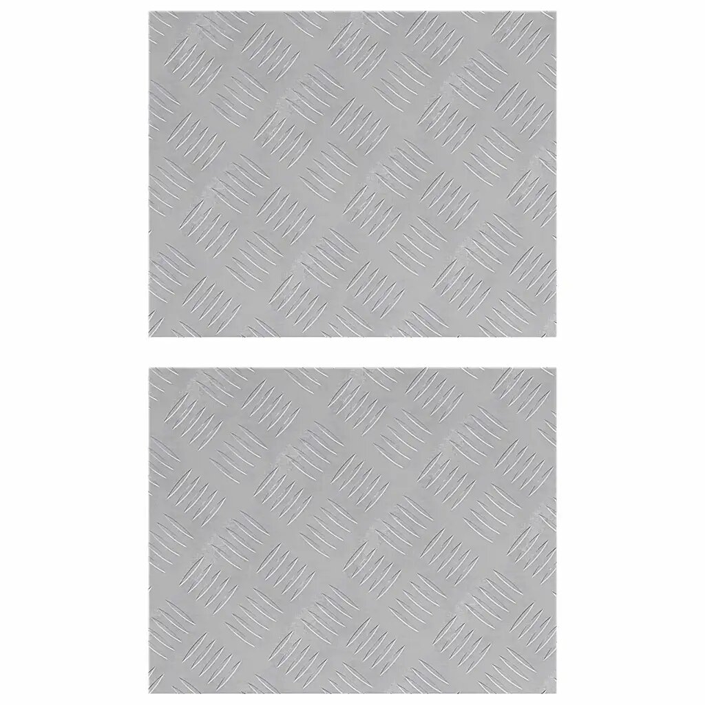 vidaXL Lépcsőfok 2 db 50 x 40 cm Ezüst Alumínium Négyszögletes