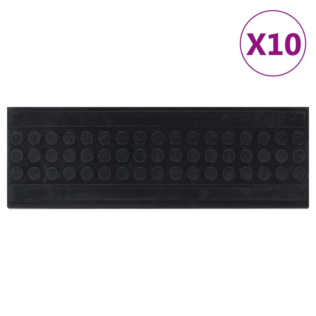 vidaXL Lépcsőfokok 10 db 25x75 cm gumival