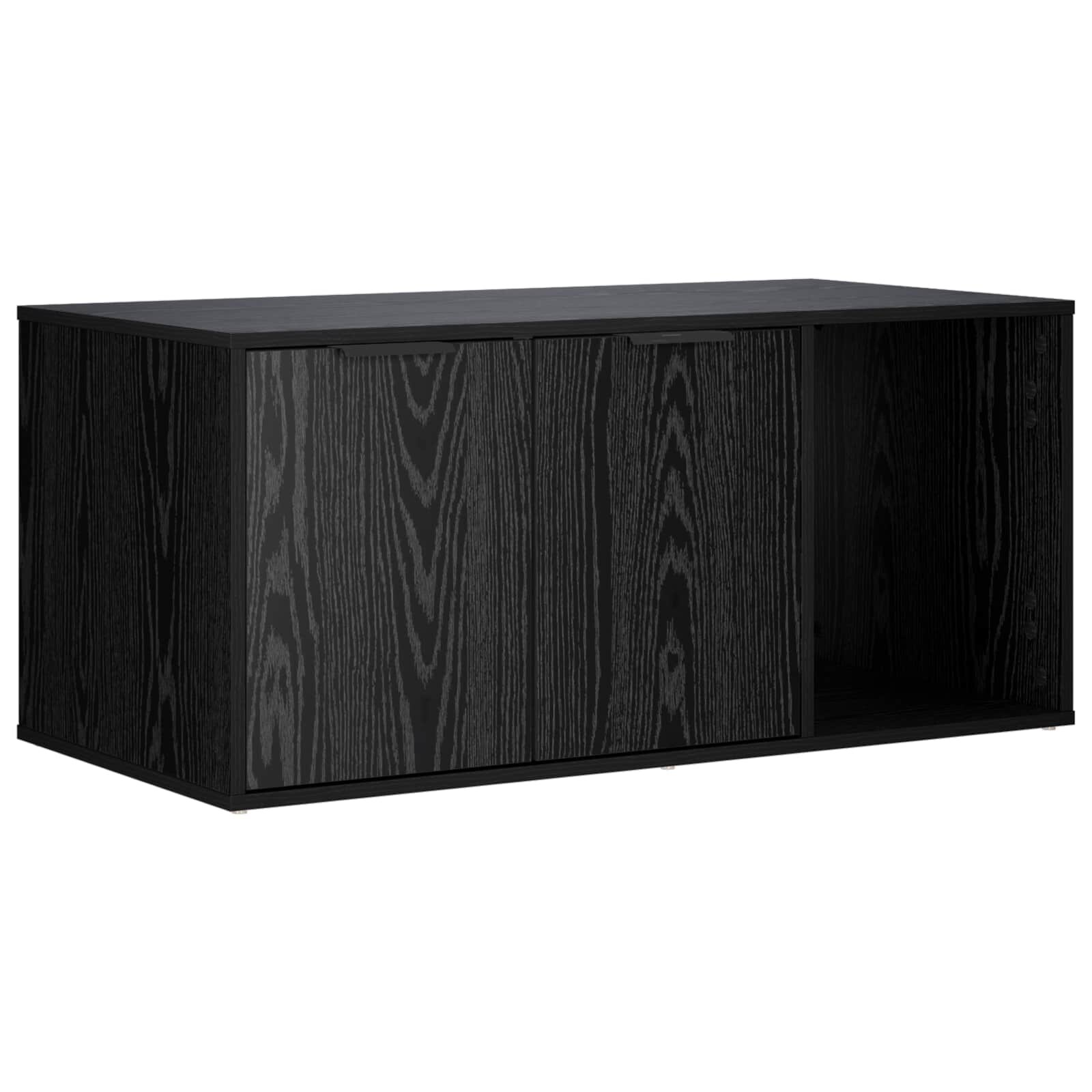 vidaXL Macska ketrec bútor Fekete Tölgy 100 x 49 x 45 cm Szerelt Fa