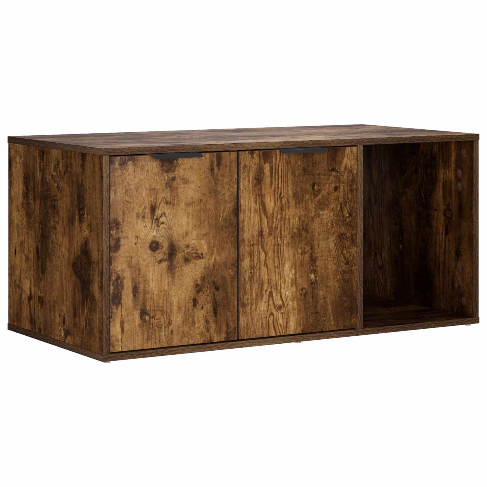 vidaXL Macska ketrec bútor Füstös Tölgy 100 x 49 x 45 cm Szerelt Fa