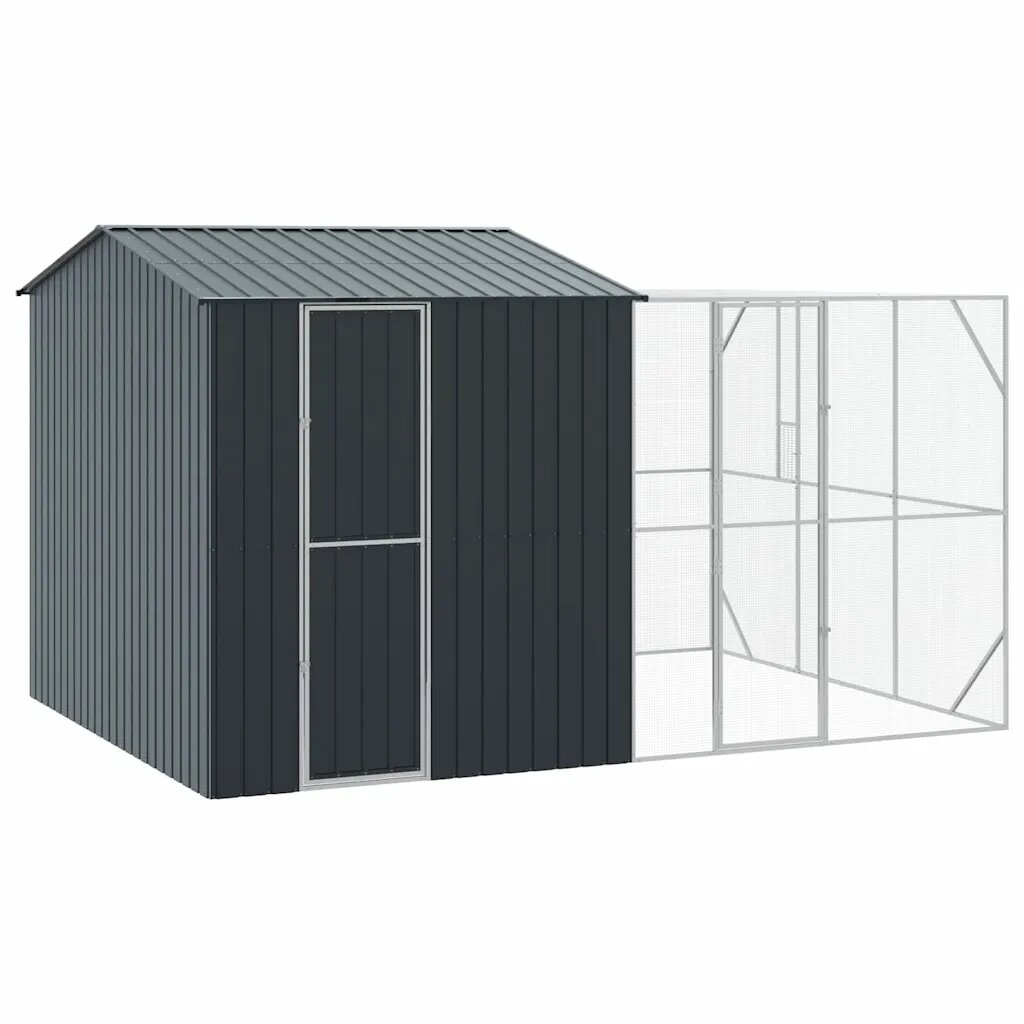 vidaXL Madár kalitka Antracit 425 x 304 x 247 cm Horganyzott acél