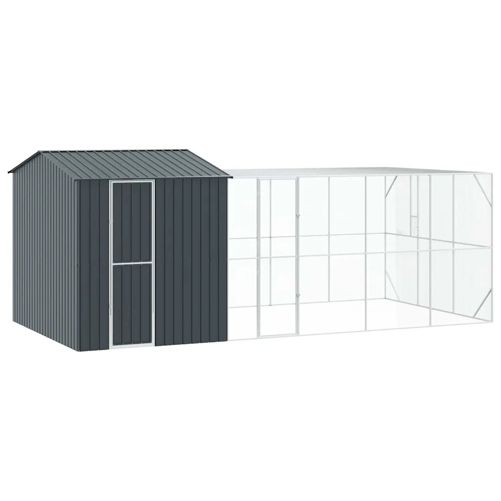 vidaXL Madár kalitka Antracit 635 x 304 x 247 cm Horganyzott acél