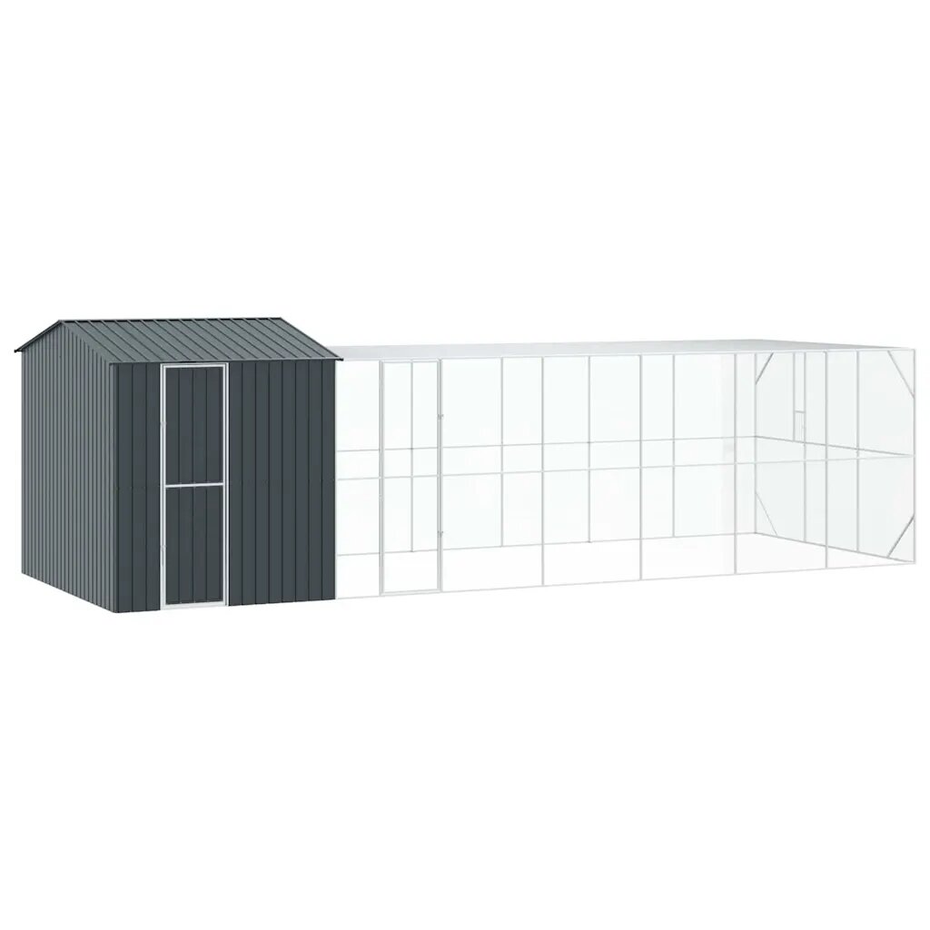 vidaXL Madár kalitka Antracit 845 x 304 x 247 cm Horganyzott acél