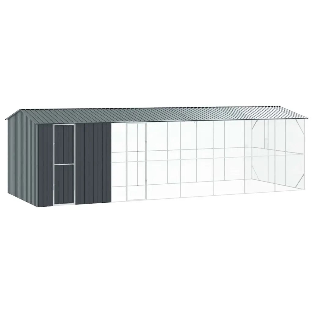 vidaXL Madár kalitka Antracit 860 x 310 x 247 cm Horganyzott acél