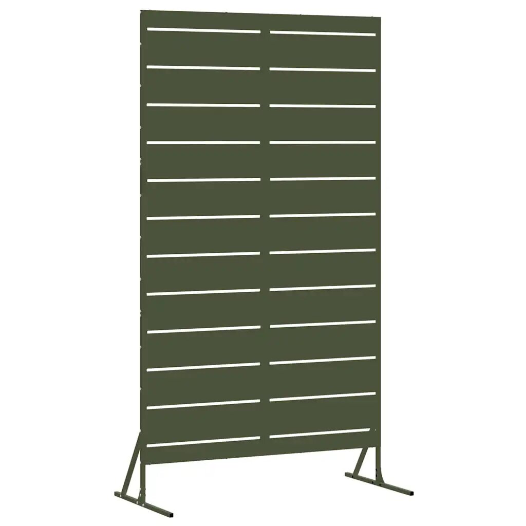 vidaXL Magánszféra Képernyő 100 x 50 x 180 cm Acél Olajzöld