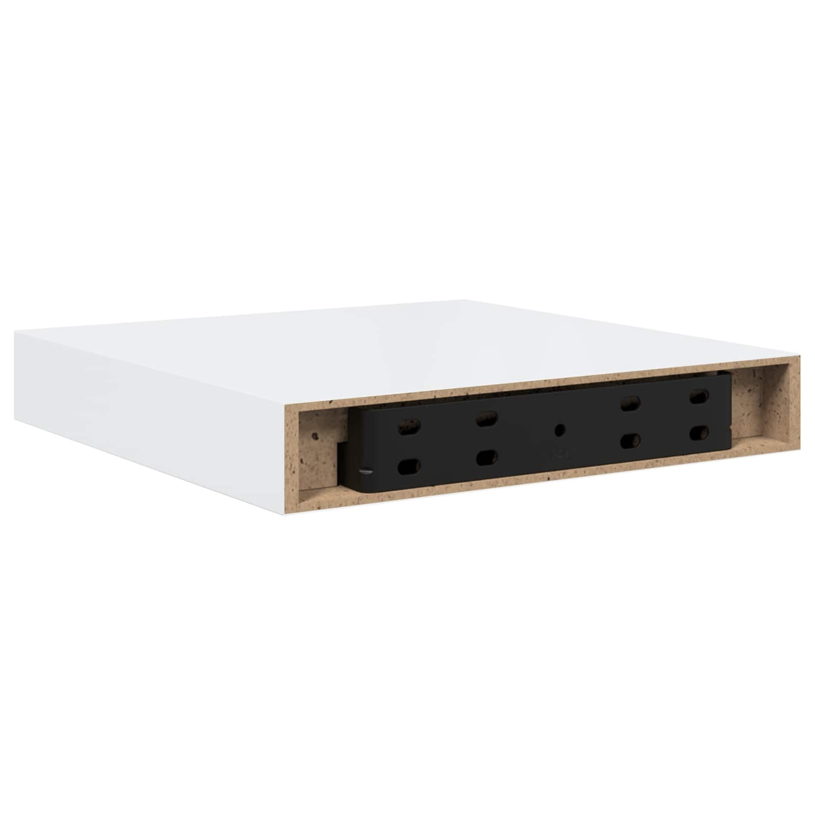 vidaXL magasfényű fehér MDF lebegő fali polc 23 x 235 x 38 cm