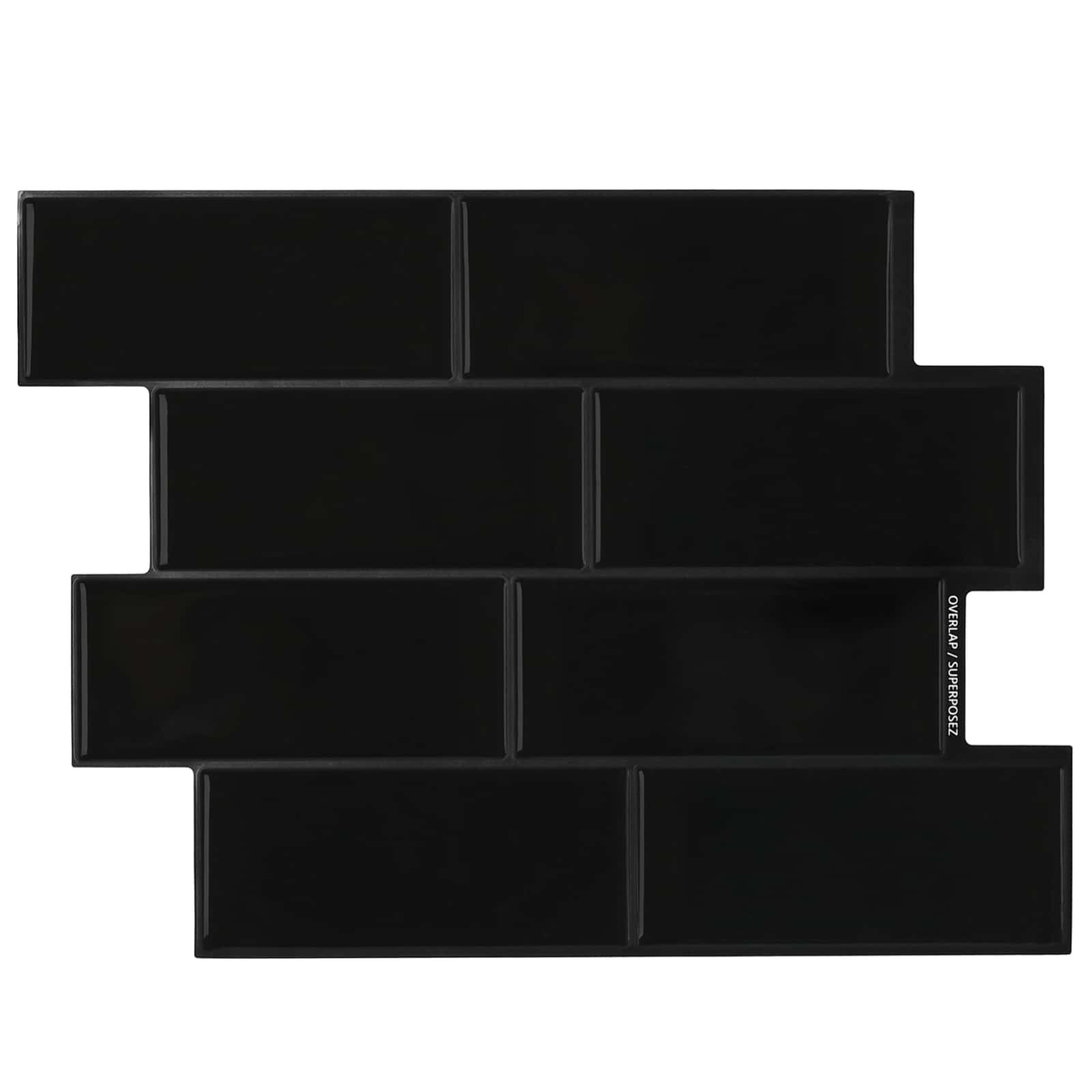 vidaXL Metrócsempe 10 db Fekete 29 x 21 cm Poliuretán és PET