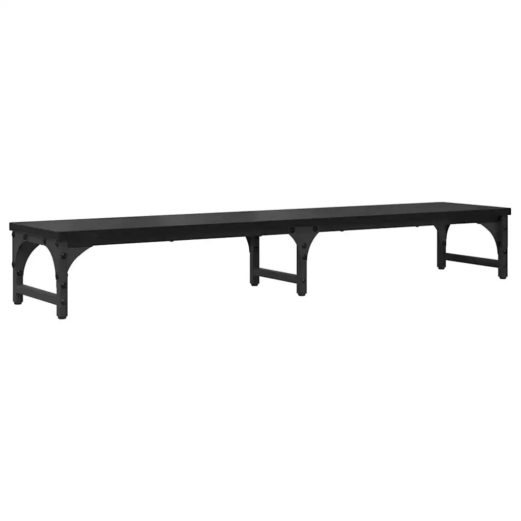 vidaXL Monitor Tartó Fekete Tölgy 105 x 23 x 155 cm Szerelt Fa