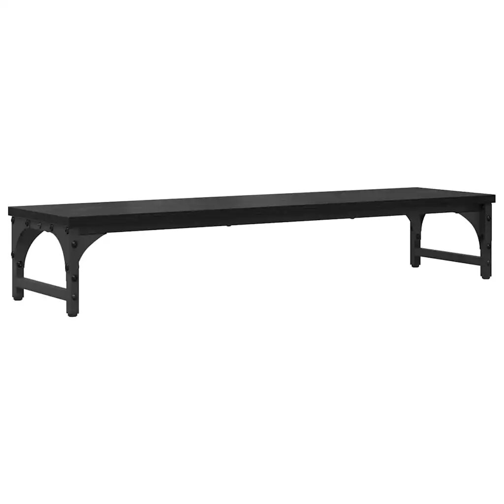 vidaXL Monitor Tartó Fekete Tölgy 85 x 23 x 155 cm Szerelt Fa