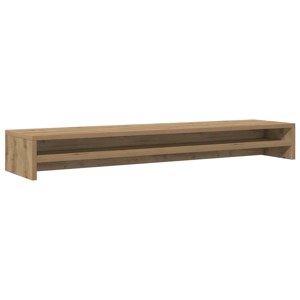 vidaXL monitorállvány kézműves tölgyfa 100 x 24 x 13 cm redőzött fa