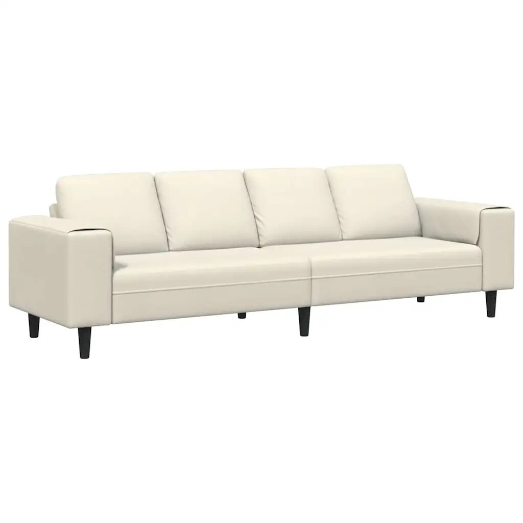 vidaXL Nappali Kanapé Krém 250 x 77 x 76 cm