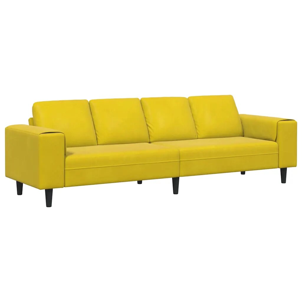vidaXL Nappali Kanapé Sárga 250 x 77 x 76 cm
