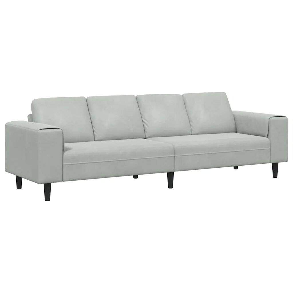 vidaXL Nappali Kanapé Világosszürke 250 x 77 x 76 cm