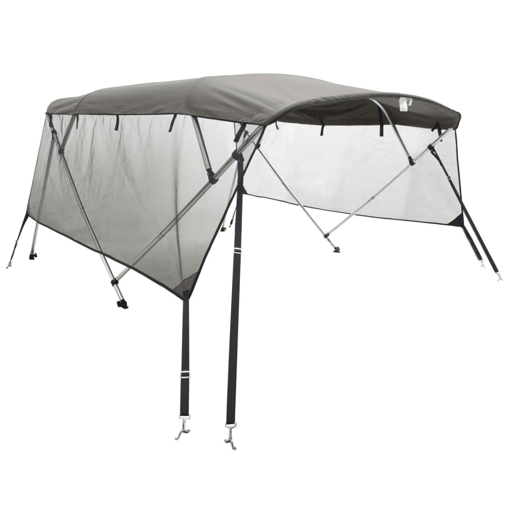 vidaXL négyágú bimini tető hálós oldalfalakkal 243x(200-213)x137 cm