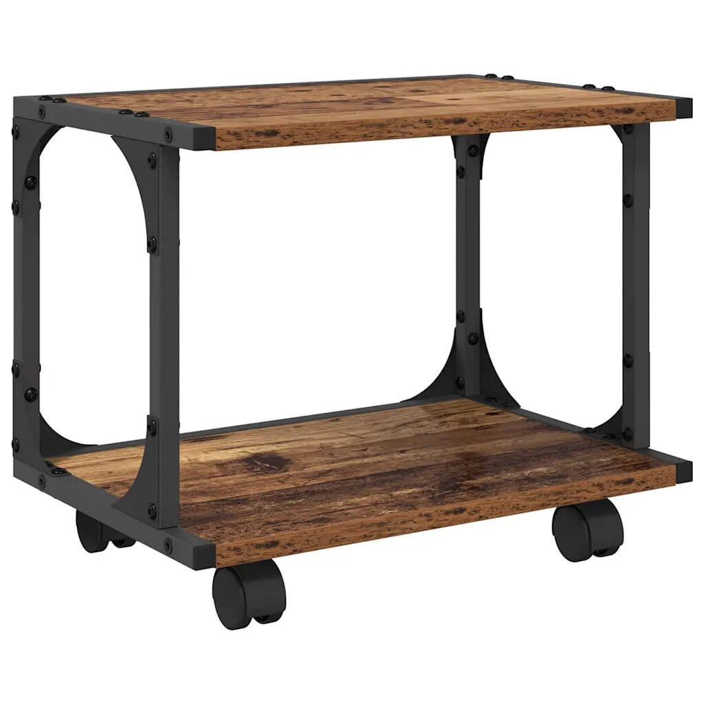 vidaXL Nyomtatóállvány Antik Fa 41 x 28 x 335 cm Szerelt Fa