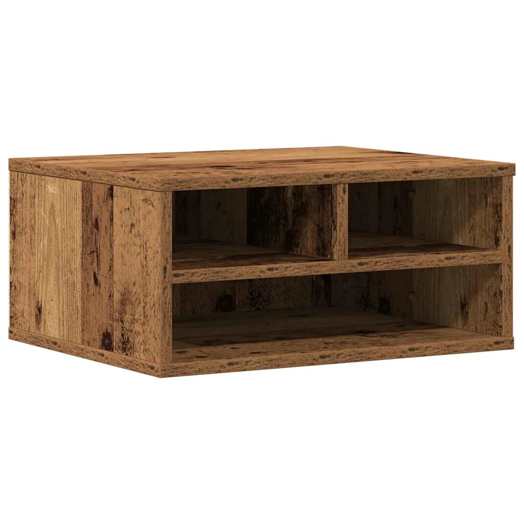 vidaXL Nyomtatóállvány Antik Fa 49 x 40 x 225 cm Szerelt Fa