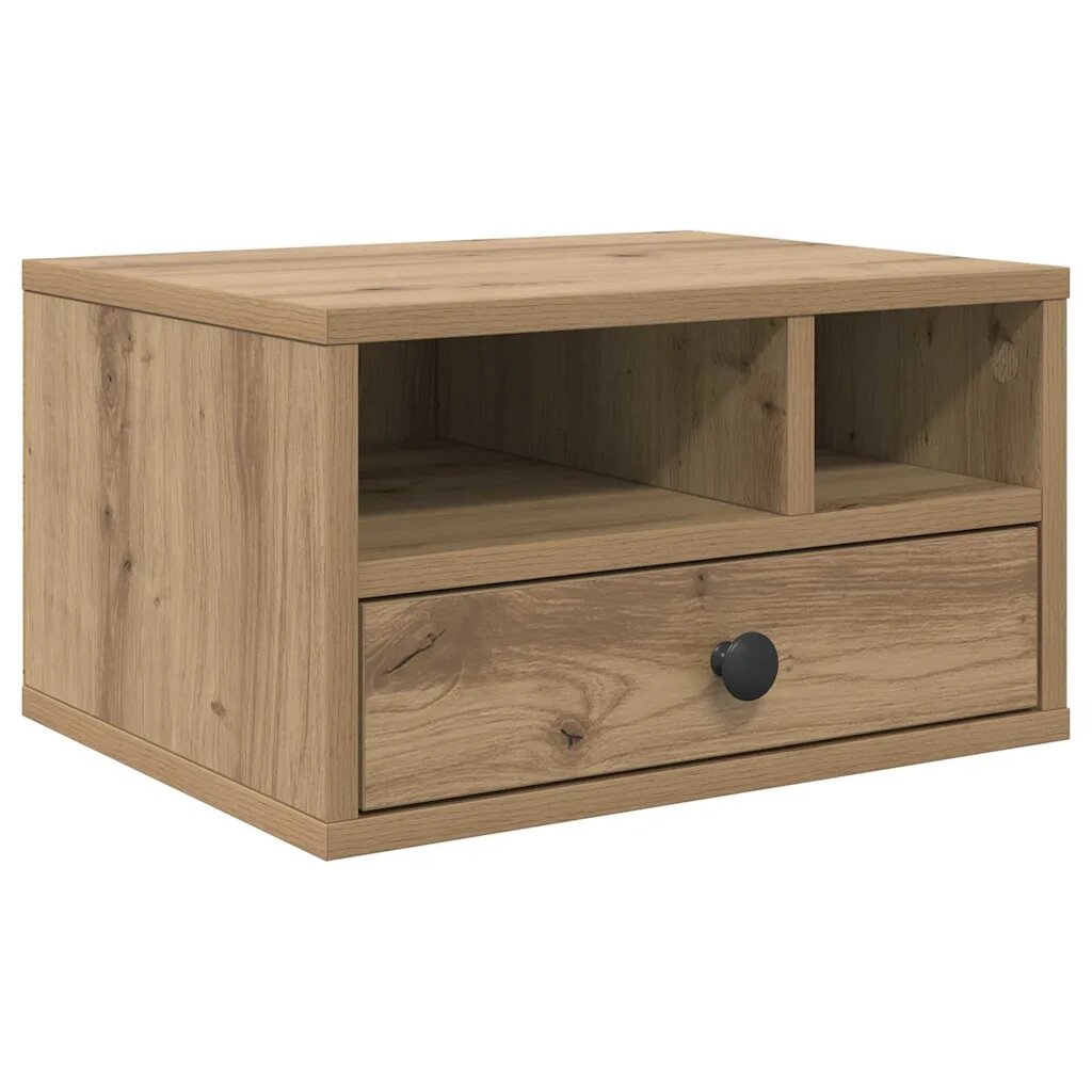 vidaXL Nyomtatóállvány Artisan tölgy 40 x 32 x 24 cm Szerelt Fa