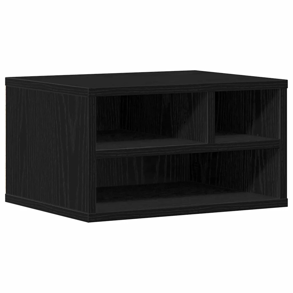 vidaXL Nyomtatóállvány Fekete tölgy 40 x 32 x 225 cm Szerelt Fa