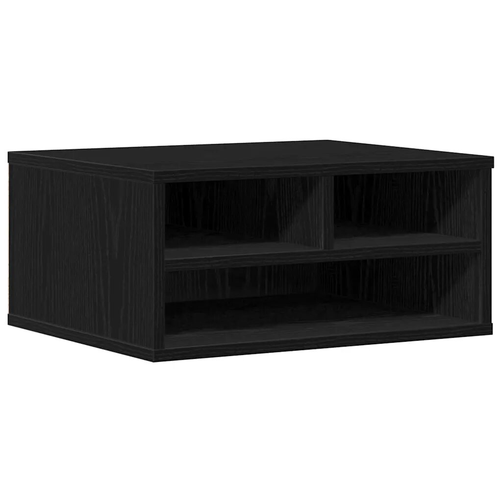 vidaXL Nyomtatóállvány Fekete Tölgy 49 x 40 x 225 cm Szerelt Fa