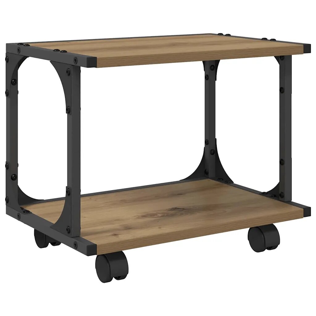 vidaXL Nyomtatóállvány Kézműves Tölgy 41 x 28 x 335 cm Szerelt Fa