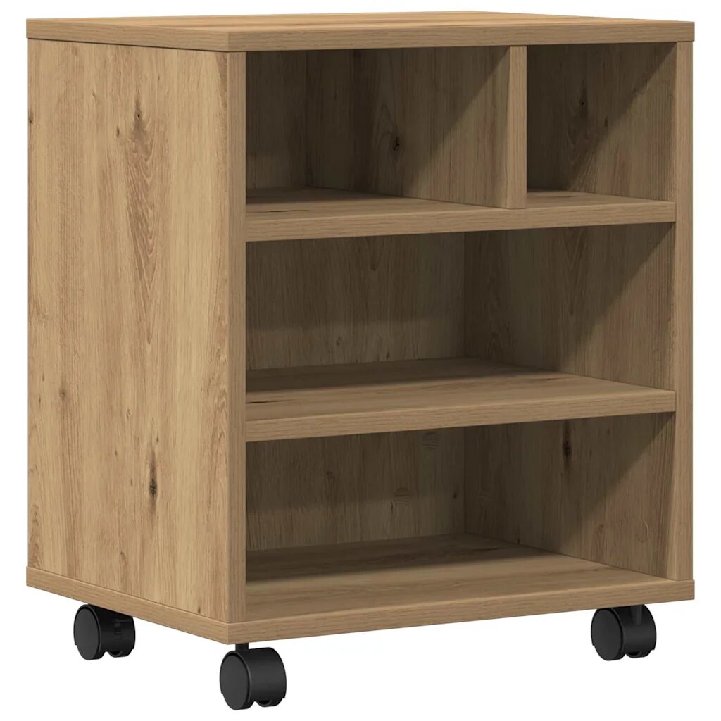 vidaXL Nyomtatóállvány Kézműves Tölgy 41 x 32 x 48 cm Szerelt Fa