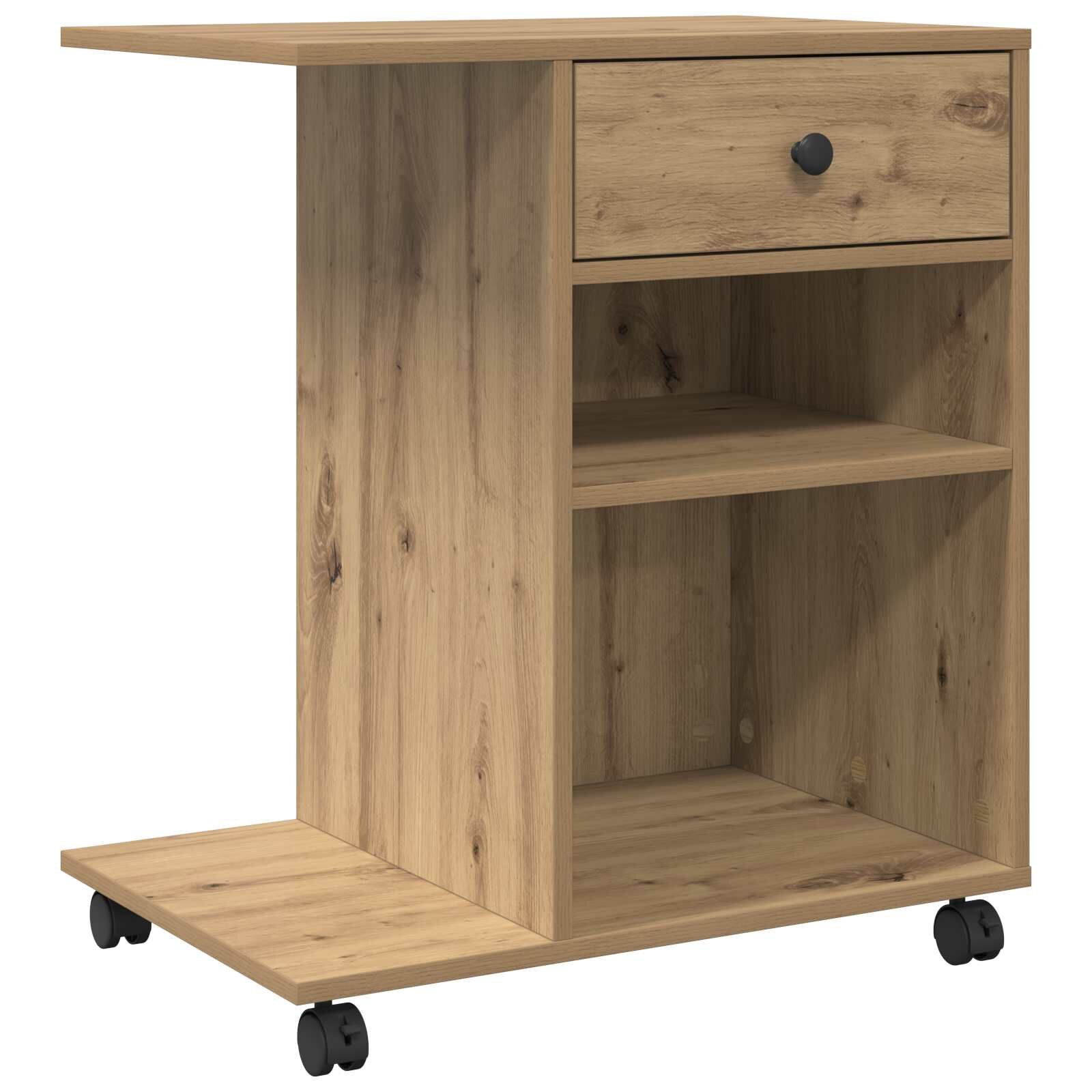 vidaXL Nyomtatóállvány Kézműves Tölgy 60 x 40 x 685 cm Szerelt Fa