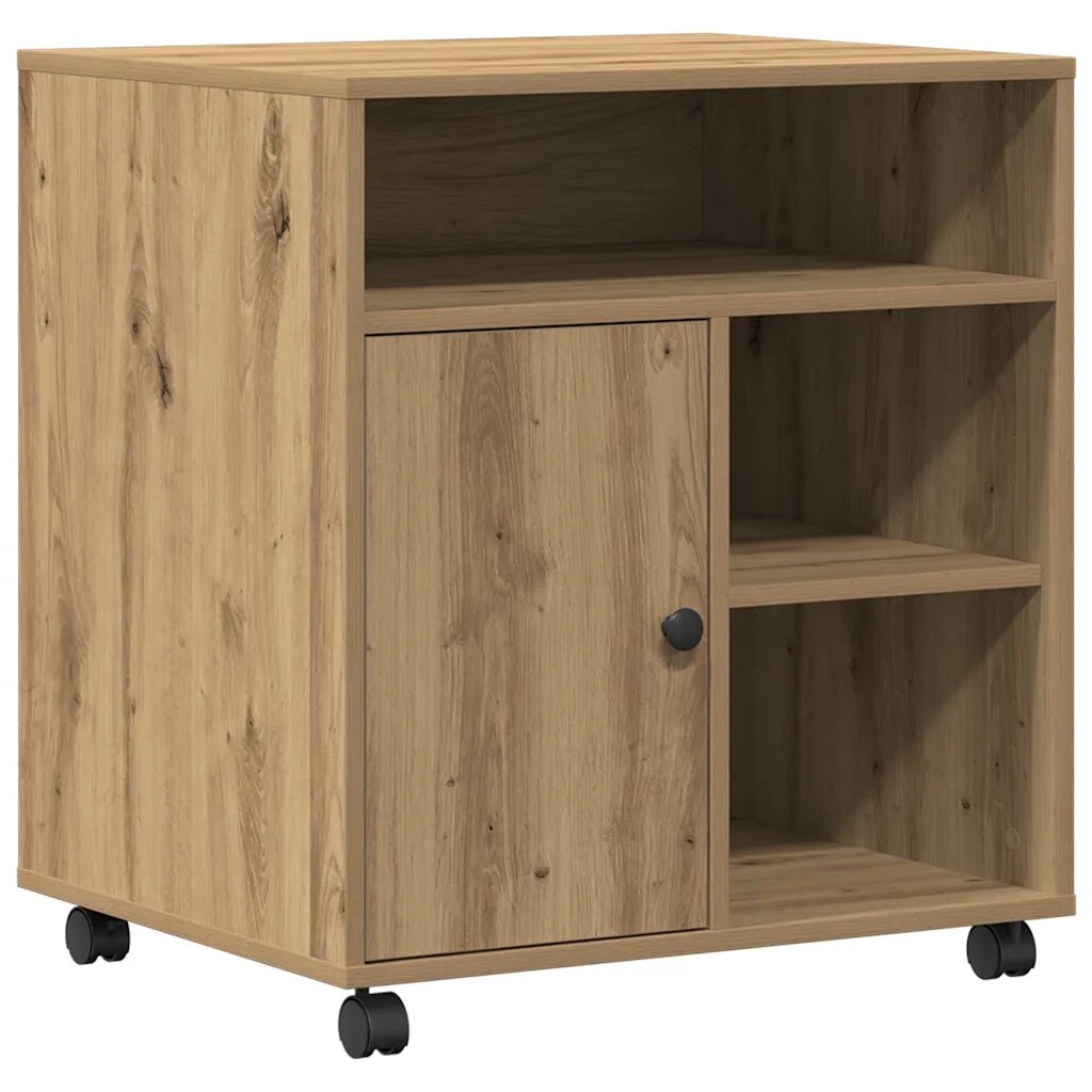 vidaXL Nyomtatóállvány kézműves tölgy 60 x 50 x 67 cm Szerelt Fa