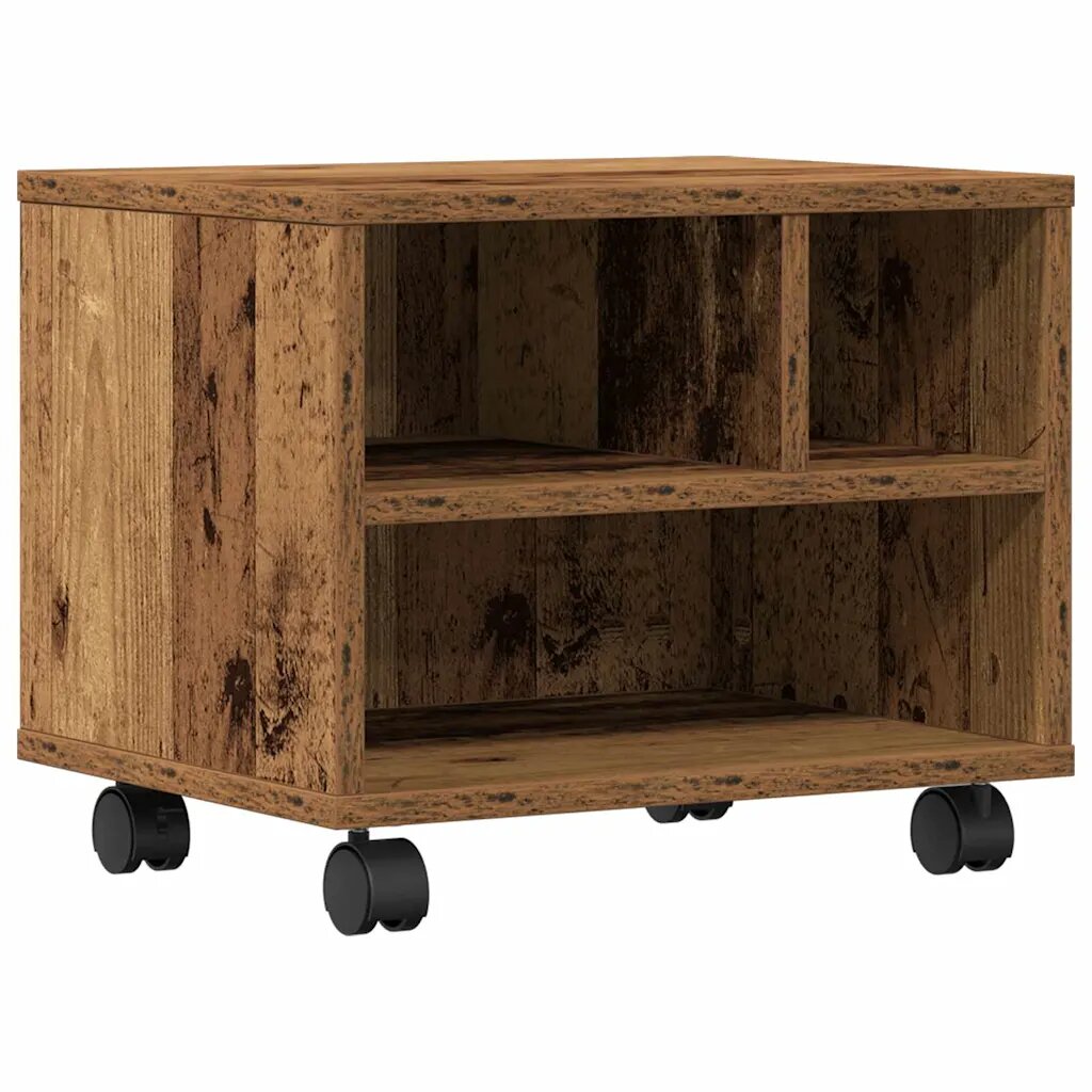 vidaXL Nyomtatóállvány Öreg fa 41 x 32 x 345 cm Szerelt Fa