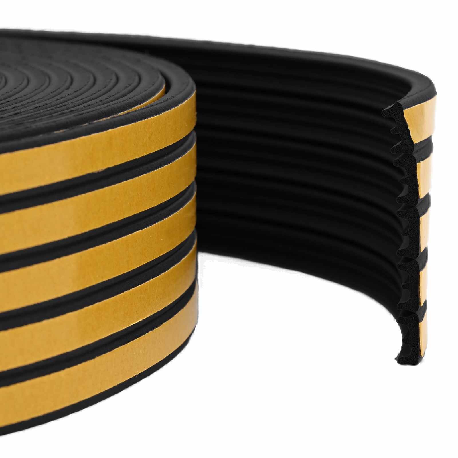 vidaXL Öntapadó ablak tömítés 15 x 8 mm 25 m Fekete EPDM hab