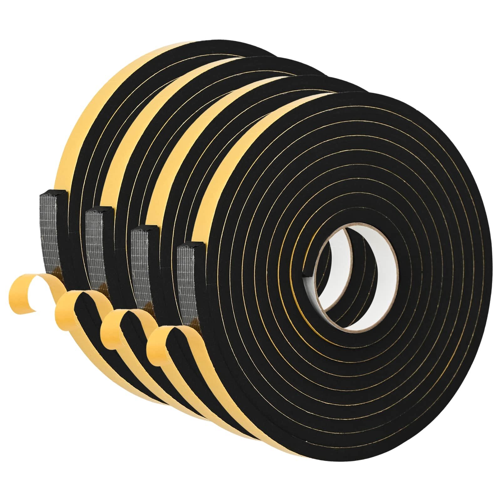 vidaXL Öntapadó habszalag 4 db Fekete 20mm x 5m CR Hab