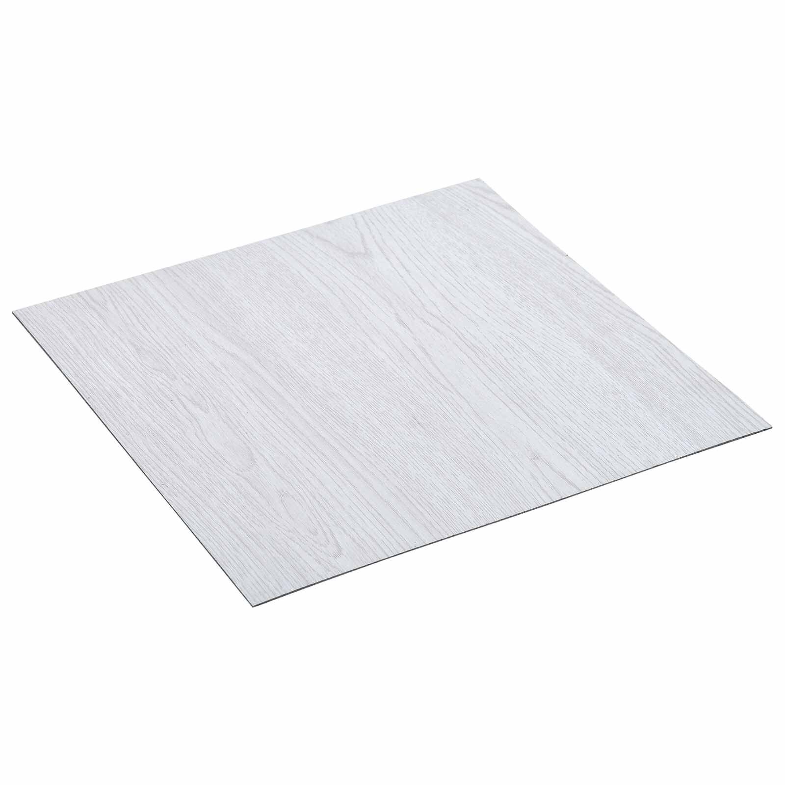 vidaXL Öntapadós Padló Panelek Fehér 305 x 305 cm 20 db PVC
