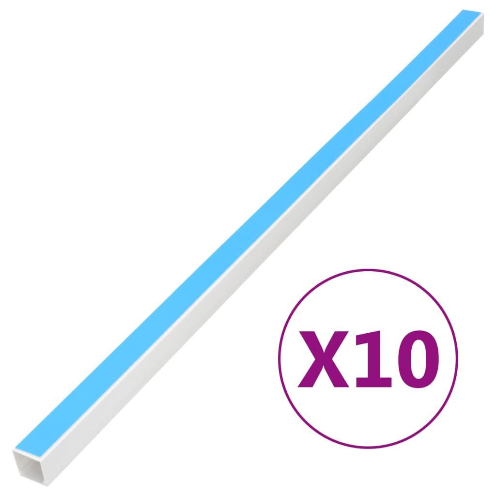 vidaXL öntapadós PVC kábelcsatorna 30 x 15 mm 10 m