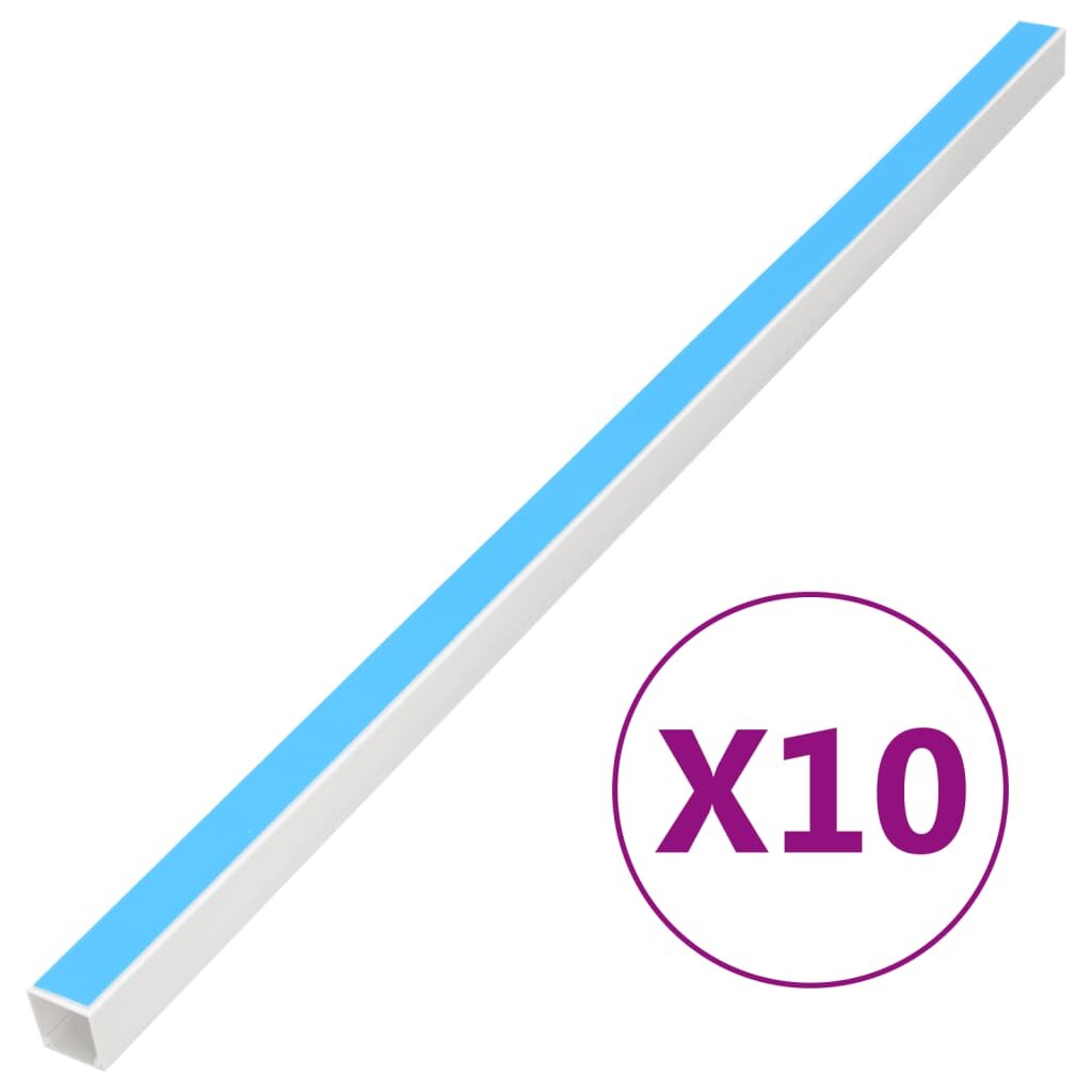 vidaXL öntapadós PVC kábelcsatorna 33 x 33 mm 10 m
