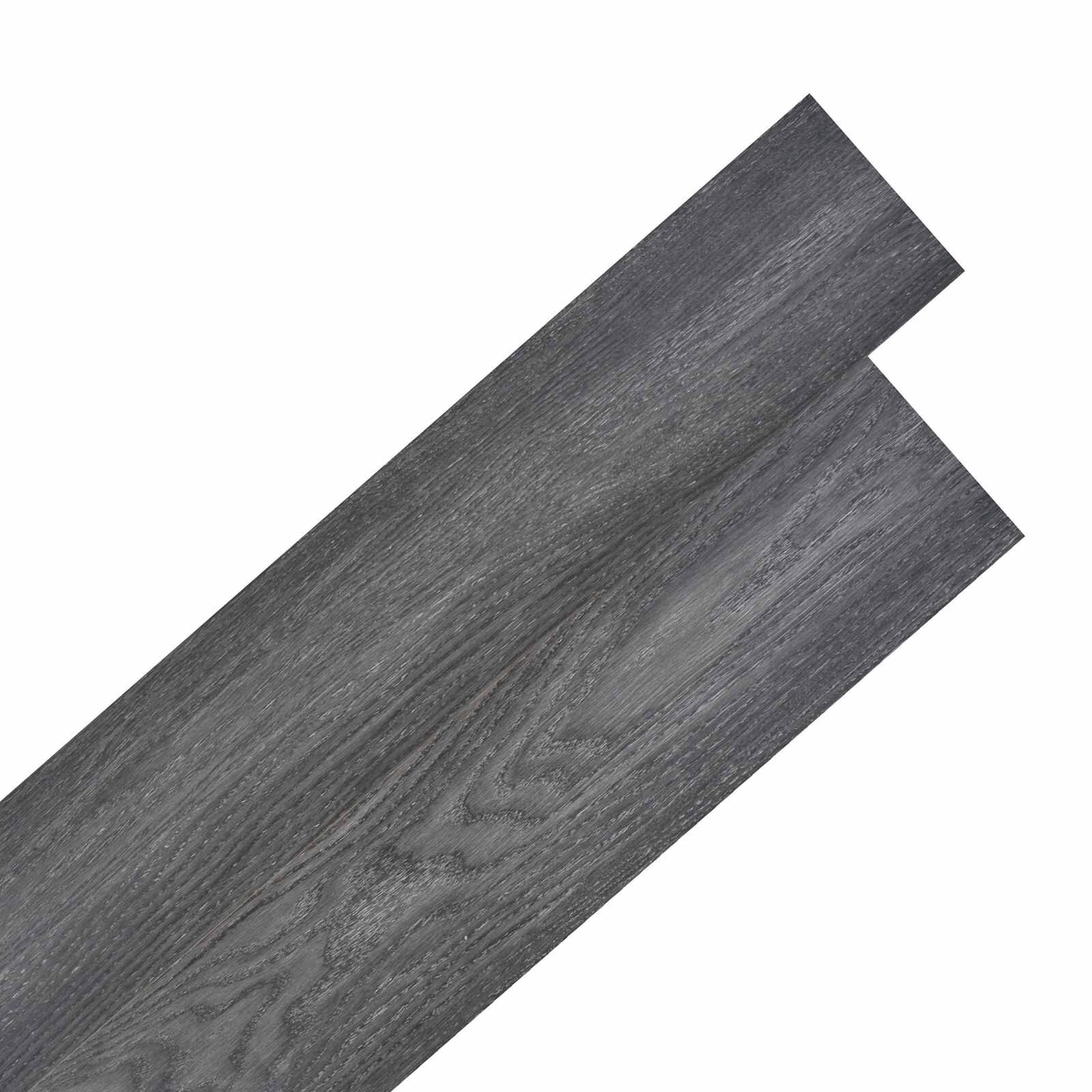 vidaXL Öntapadós PVC Padló Deszkák Fekete és Fehér 305 x 61 cm 28 db