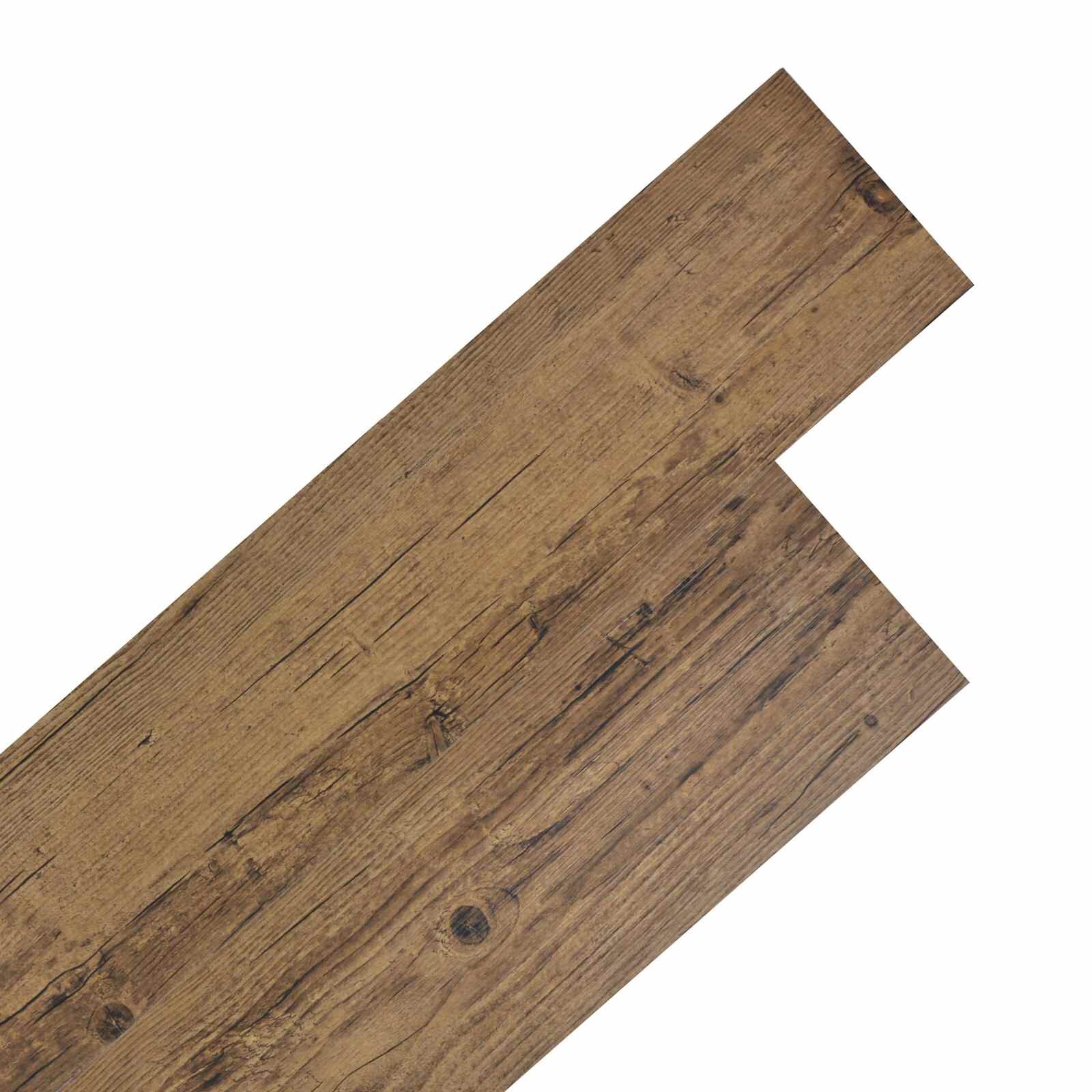 vidaXL Öntapadós PVC Padló Deszkák Walnut barna 305 x 61 cm 28 db PVC