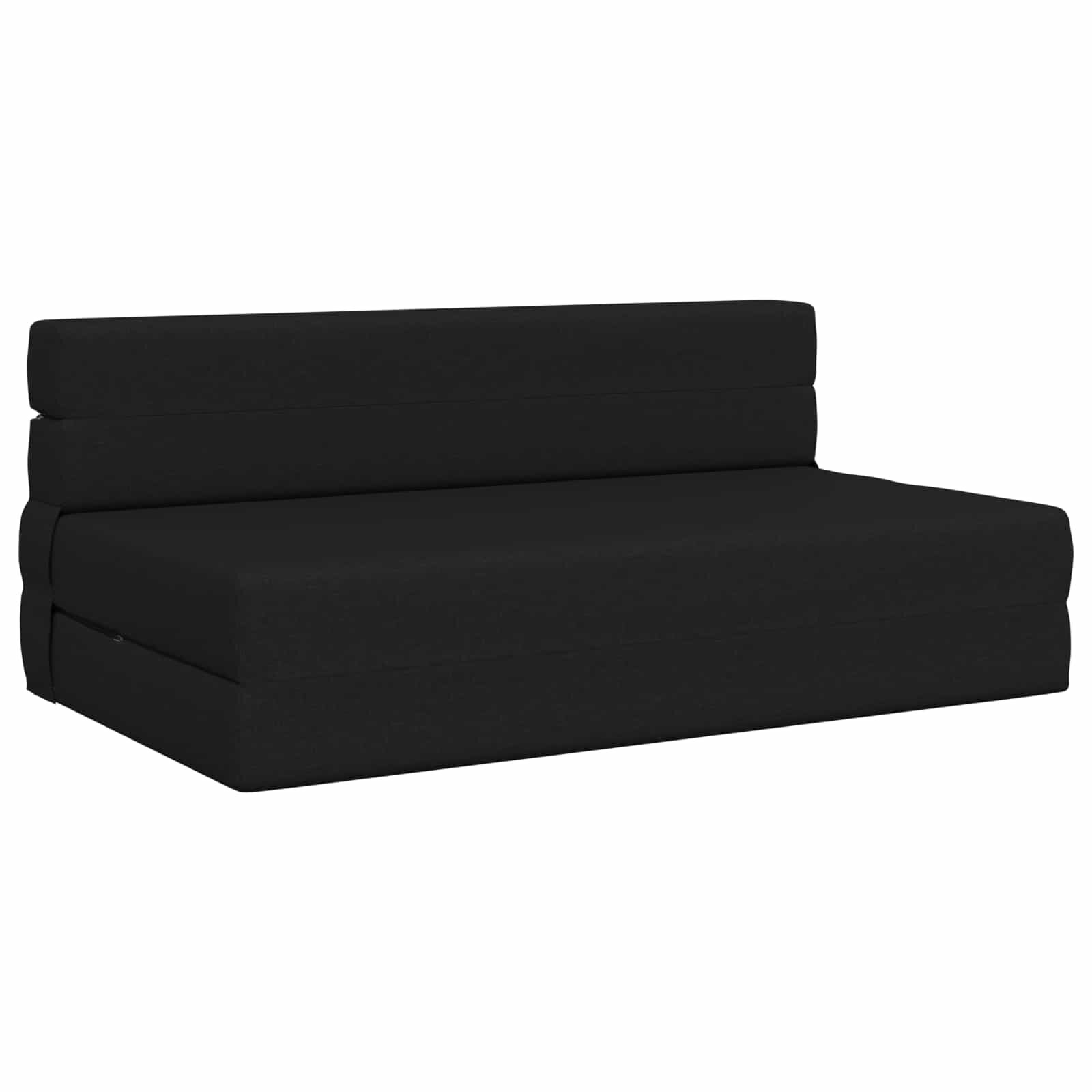 vidaXL Összecsukható kanapéágy Fekete 152 x 865 x 60 cm Szövet