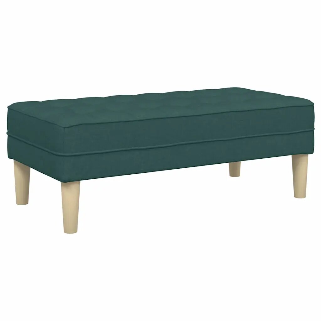 vidaXL pad párnával Sötétzöld 113 x 57 x 39 cm szövet