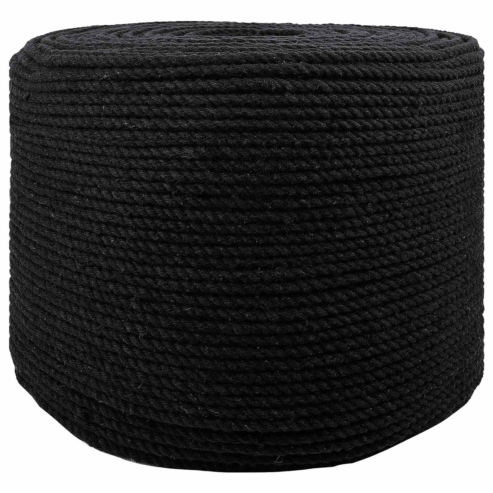 vidaXL Pamut Kötél 8 mm 25 m Fekete 100% Pamut