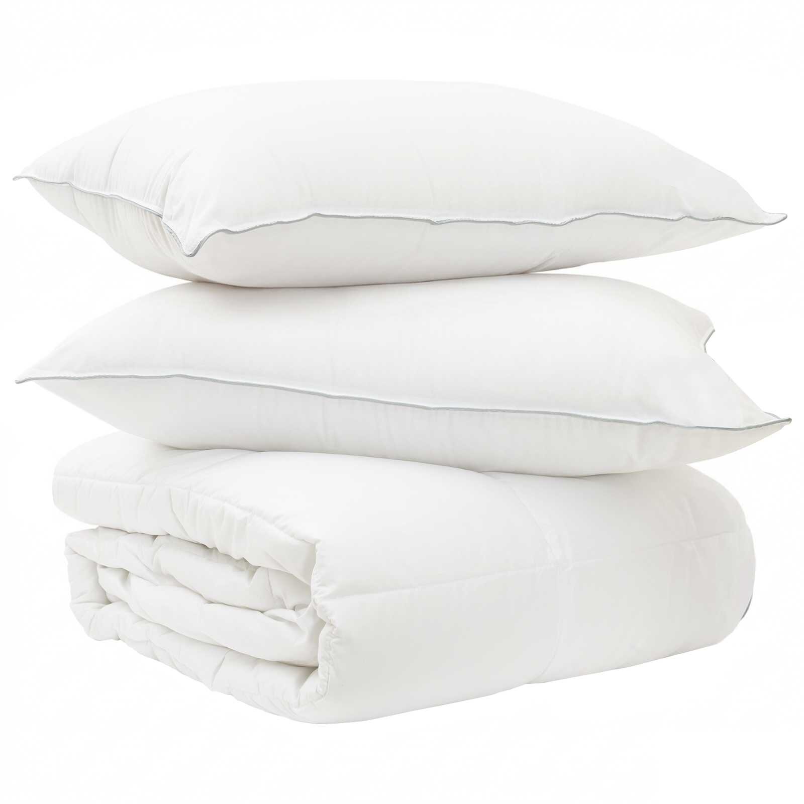 vidaXL Paplan és Ágypárna Szett 3 db 260 x 220 cm Téli 1080 g/db Fehér