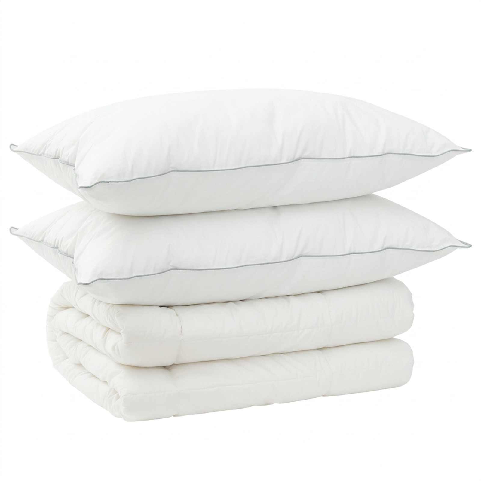 vidaXL Paplan és párna szett 3 db 240x260 cm Téli 450 GSM Gyapjú Fehér