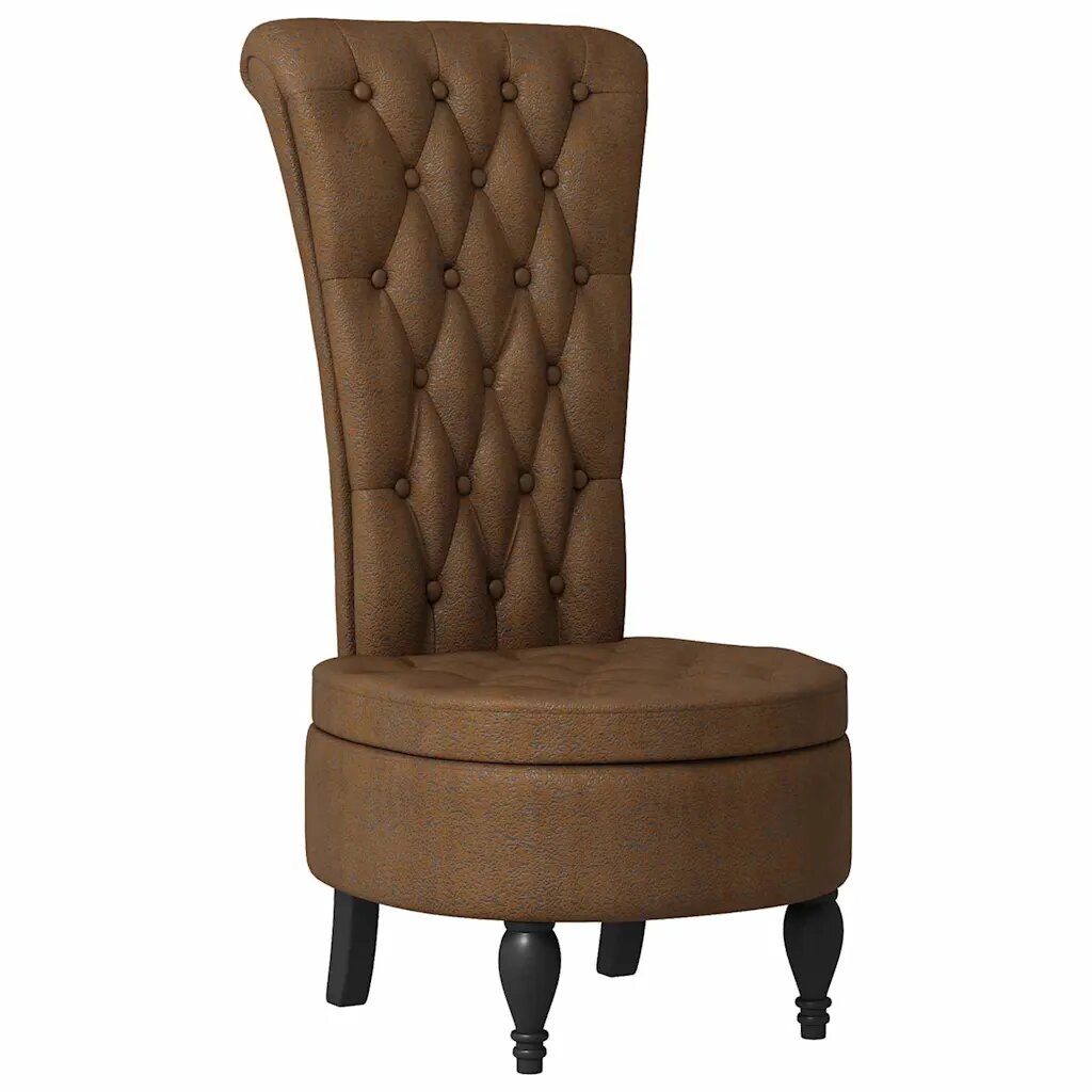 vidaXL Papucs fotel Barna 565 x 70 x 110 cm Műsuede Bőr