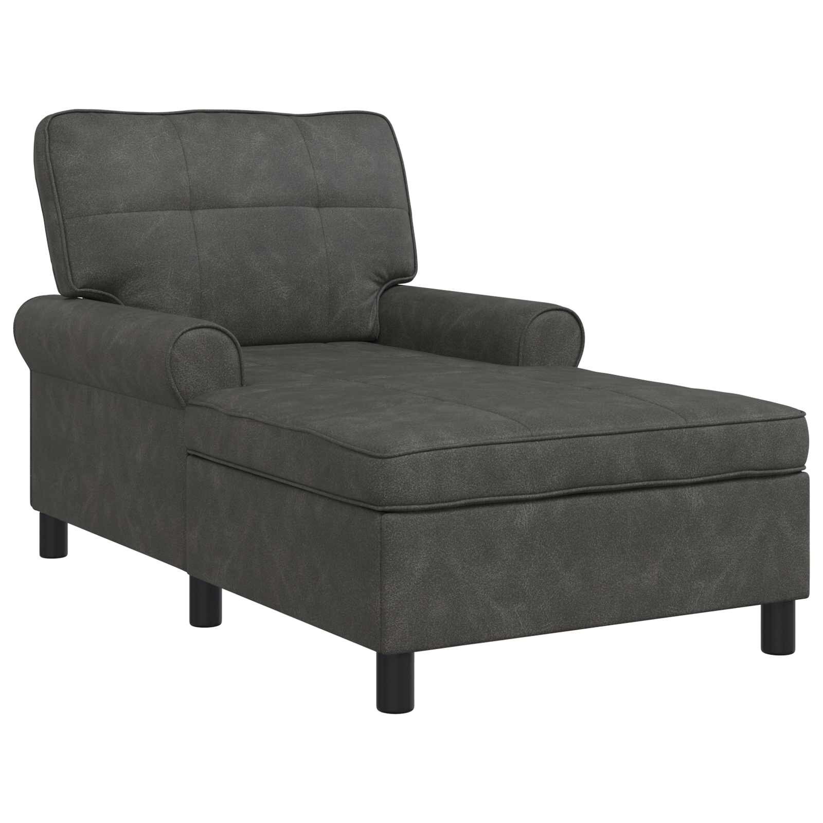 vidaXL PÁRÁS FOTEL Fekete Műbőr 91 x 157 x 91 cm